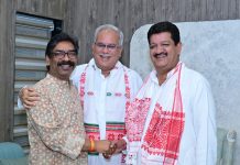 ”गठबंधन दोनों सीटें जीतेगा” भूपेश बघेल और अजय शर्मा ने की सीएम सोरेन से मुलाक़ात hemant soren
