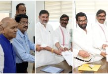 प्रणव झा,बैजनाथ राम और परिमल नाथवानी ने दाखिल किया नामांकन nominations