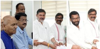 प्रणव झा,बैजनाथ राम और परिमल नाथवानी ने दाखिल किया नामांकन nominations