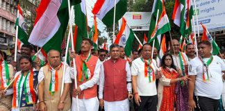 आदित्य साहू के नेतृत्व में अल्बर्ट एक्का चौक तक भव्य तिरंगा यात्रा का आयोजन aditya sahu