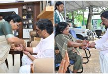 बड़ी बहन अंजनी सोरेन ने मुख्यमंत्री को बाँधी राखी,बहन मति दुमका से आई राखी बाँधने rakshabandhan