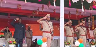 रांची DC-SSP ने दी तिरंगे को सलामी ranchi ssp and dc