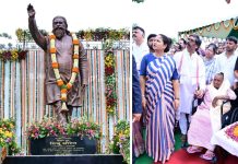 शिबू सोरेन की पुण्यतिथि पर उनकी 14 फीट ऊंची प्रतिमा का सीएम ने किया अनावरण shibu soren