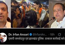 जमशेदपुर डांडिया मामले पर मंत्री को भाजपा ने दी आंदोलन की चेतावनी , कहा पोस्ट डिलीट कर मांगी मांगिए Irfan ansari